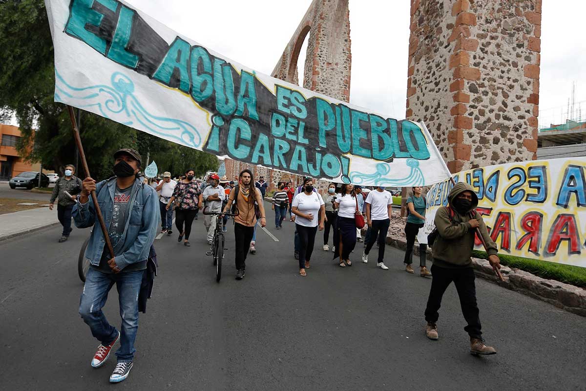 Marchan por la defensa del agua en Querétaro/ Fotos Cuartoscuro