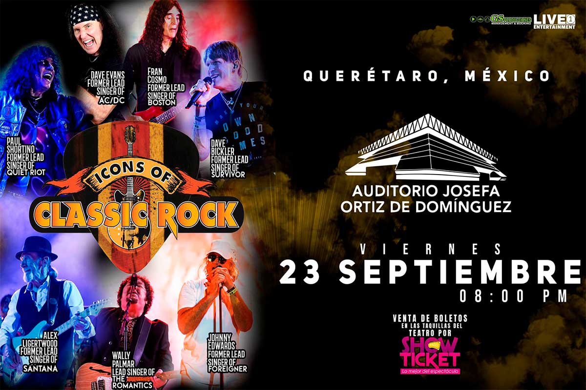 Por primera vez los grandes iconos del rock llegan a Querétaro