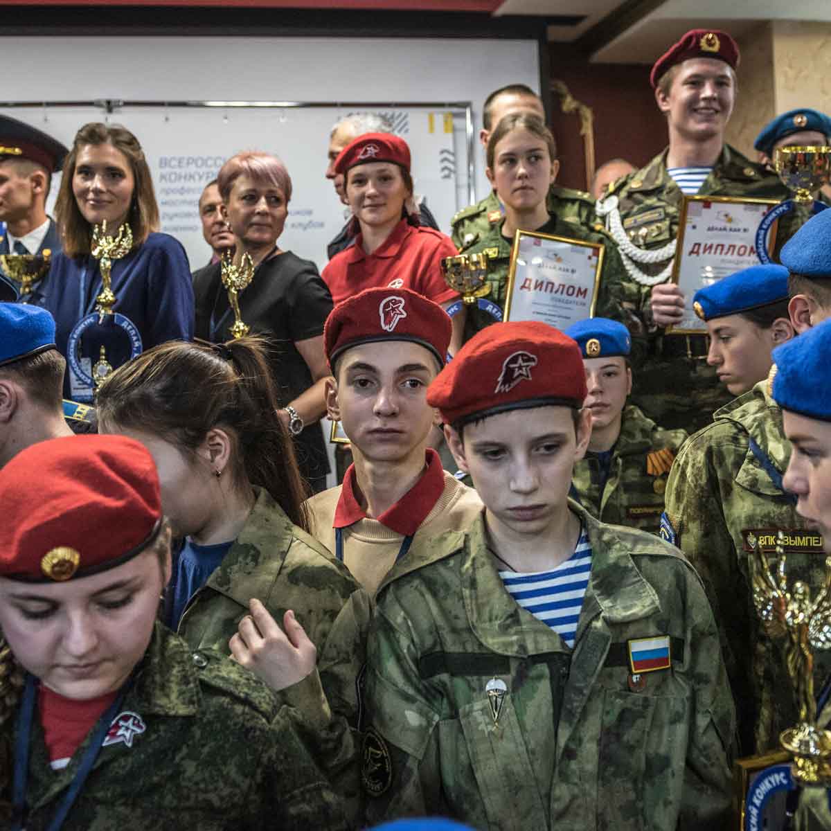 Rusia busca apoyo a la guerra entre sus estudiantes. / Foto: Anton Troianovski / NYT