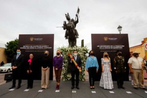 Realizan Guardia de Honor al Apóstol Santiago, por el 491 Aniversario de la Ciudad de Querétaro