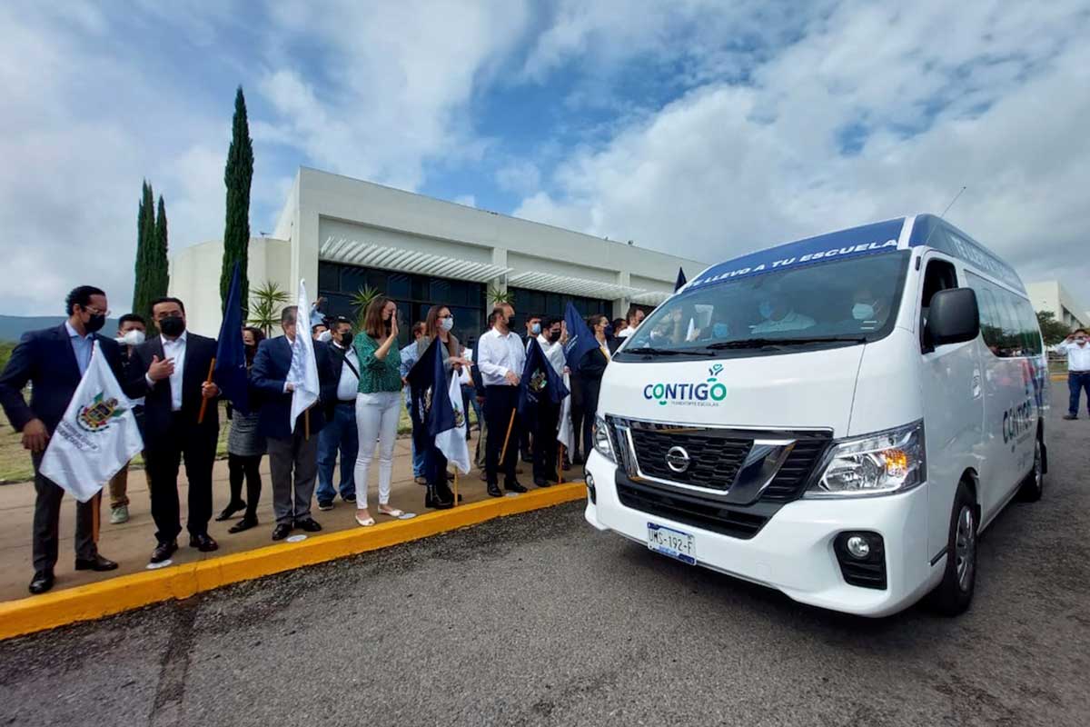 El programa de Transporte Escolar Gratuito, beneficiará a estudiantes de secundaria, media superior y superior. / Mextli Moreno