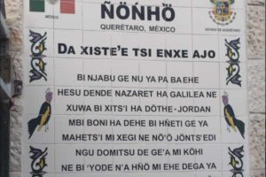 Colocan placa conmemorativa en hñähñu en Tierra Santa