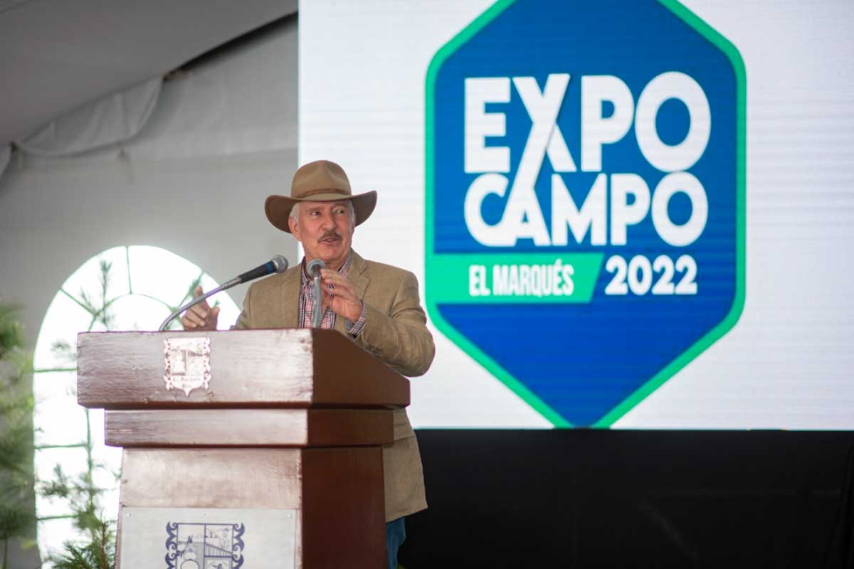 El alcalde destacó que la 'expo' es muestra de la calidad del trabajo de los productores marquesinos. / Especial