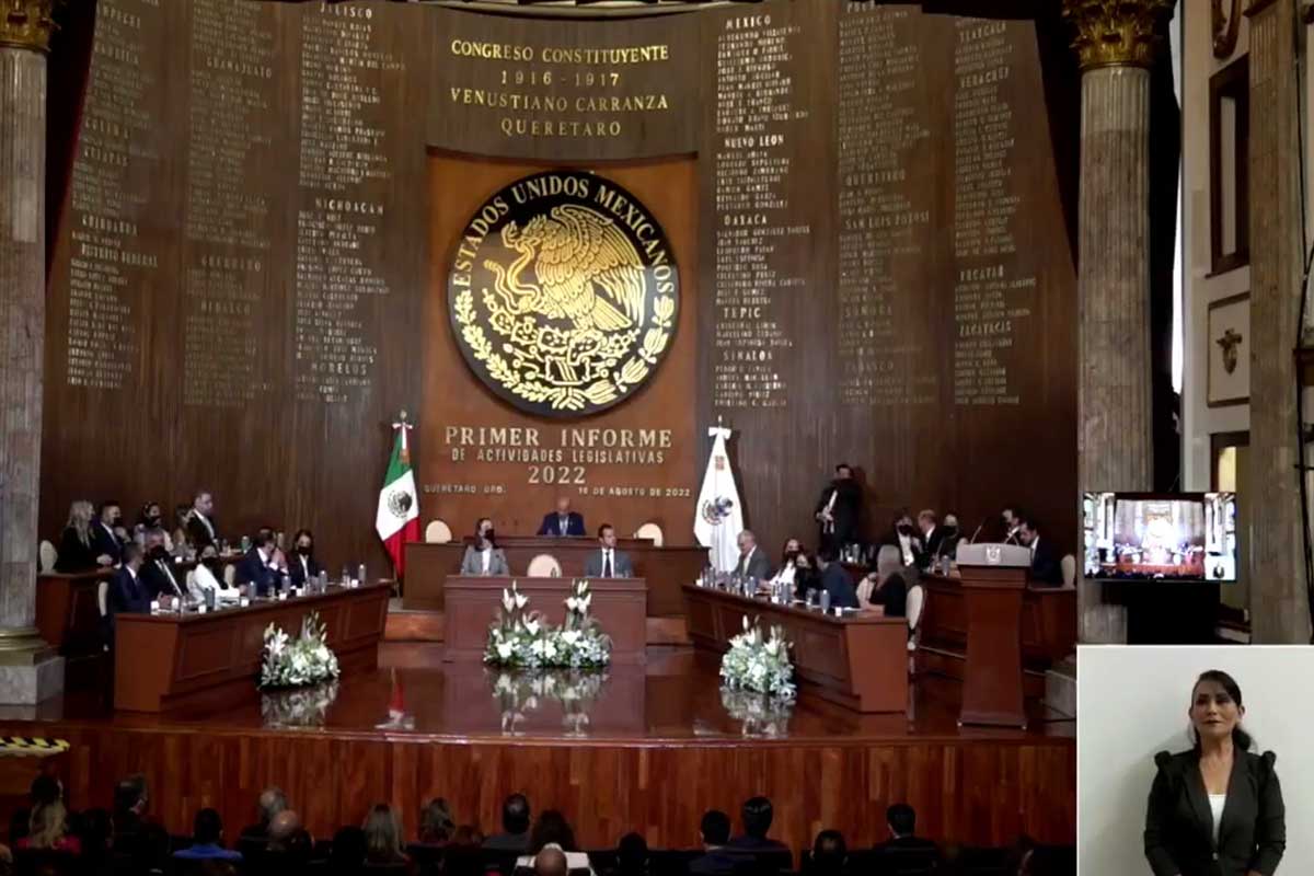 Legislatura de Querétaro rinde primer informe / Foto: Especial 