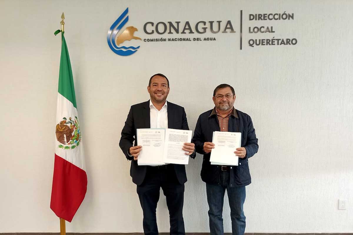 El documento fue signado en las instalaciones de la Conagua en el estado de Querétaro.
