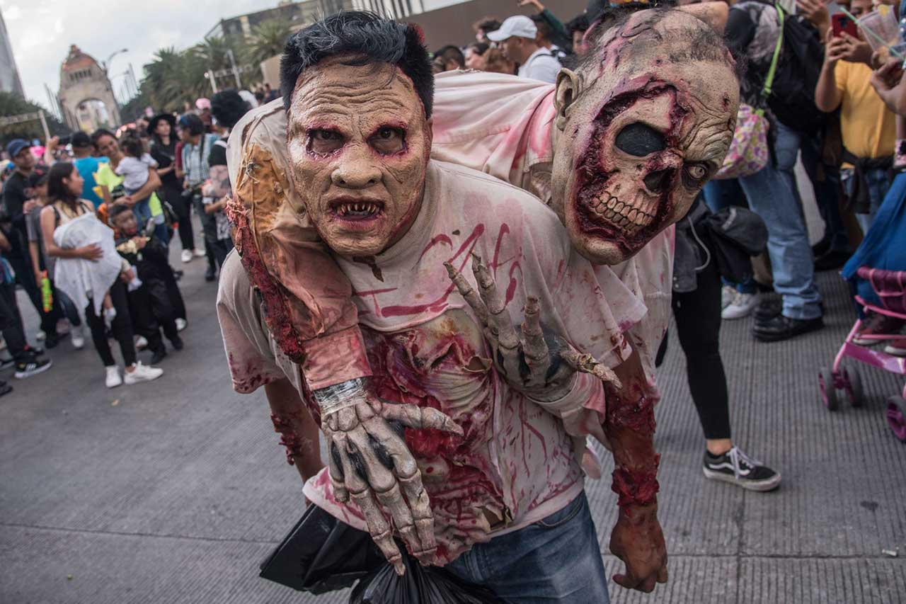 Marcha zombie de la CDMX cumple 15 años de realizarse./ Foto: Cuartoscuro