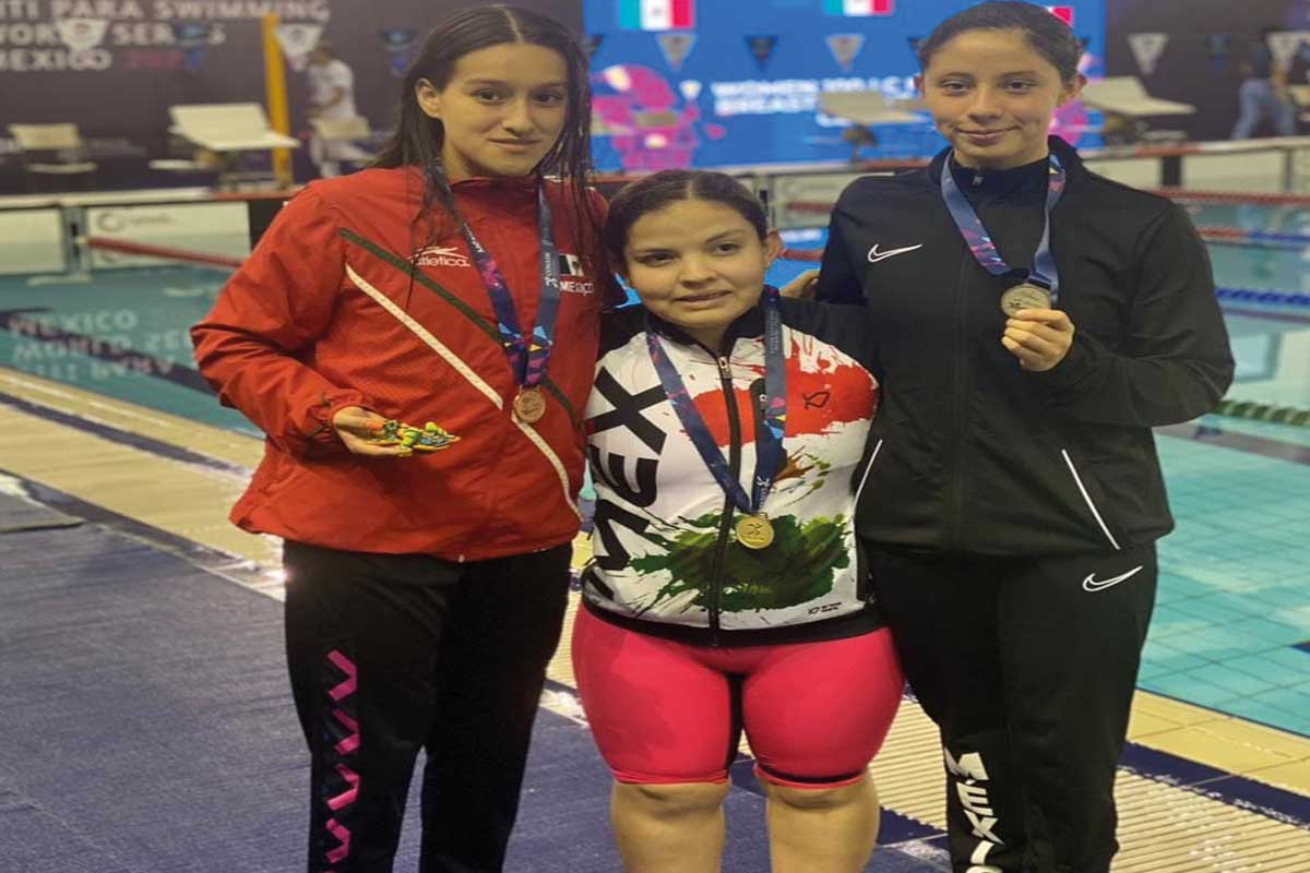 Paty, Dariana y América son las tres para atletas ganadoras de la serie mundial de Paranatación./ Foto: Especial