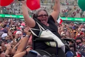 Familia de ‘Checo’ Pérez busca a fan en silla de ruedas