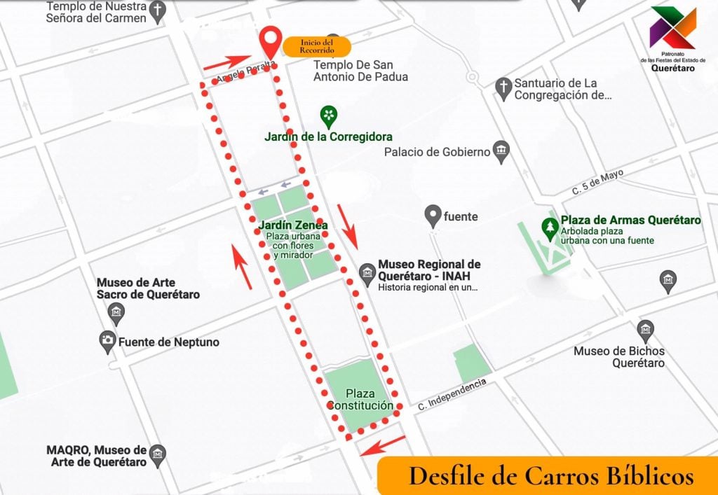 Desfile de Carros Bíblicos en Centro Histórico de Querétaro 