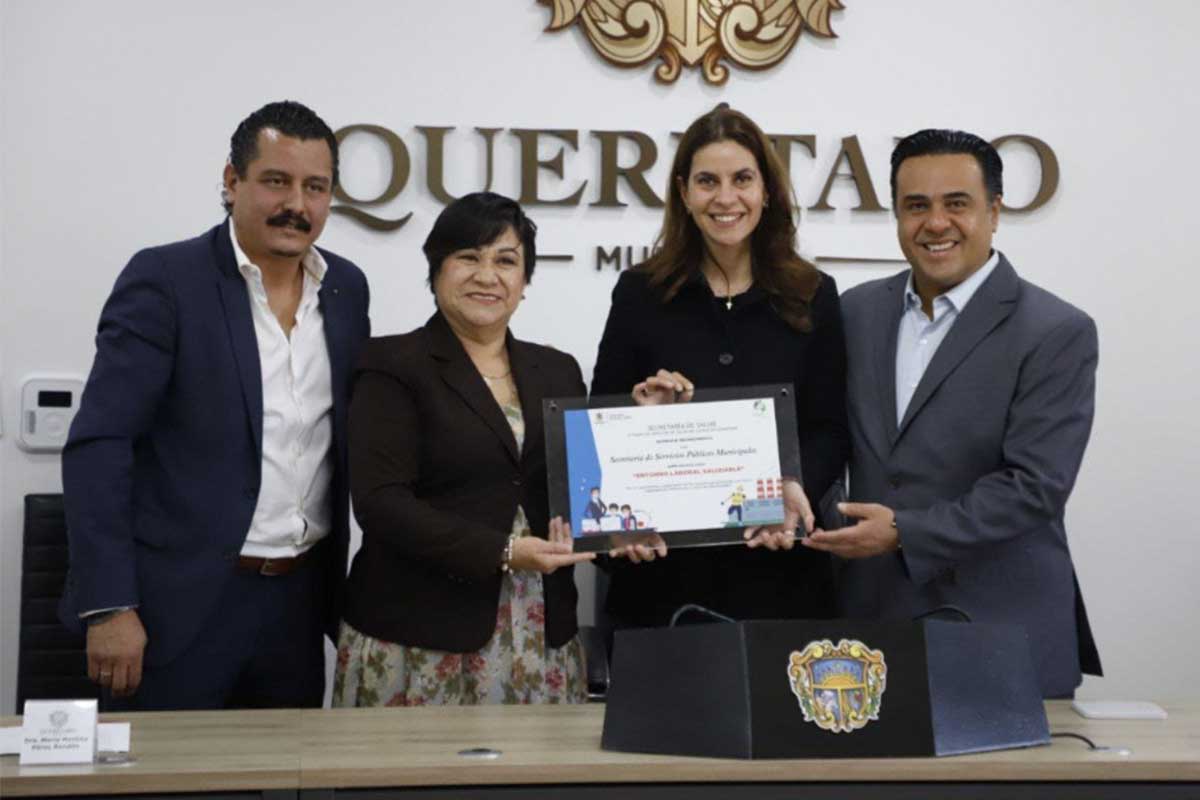 Querétaro, primer municipio con Certificación de Entornos Laborales Saludables por SESEQ / Foto: Especial 