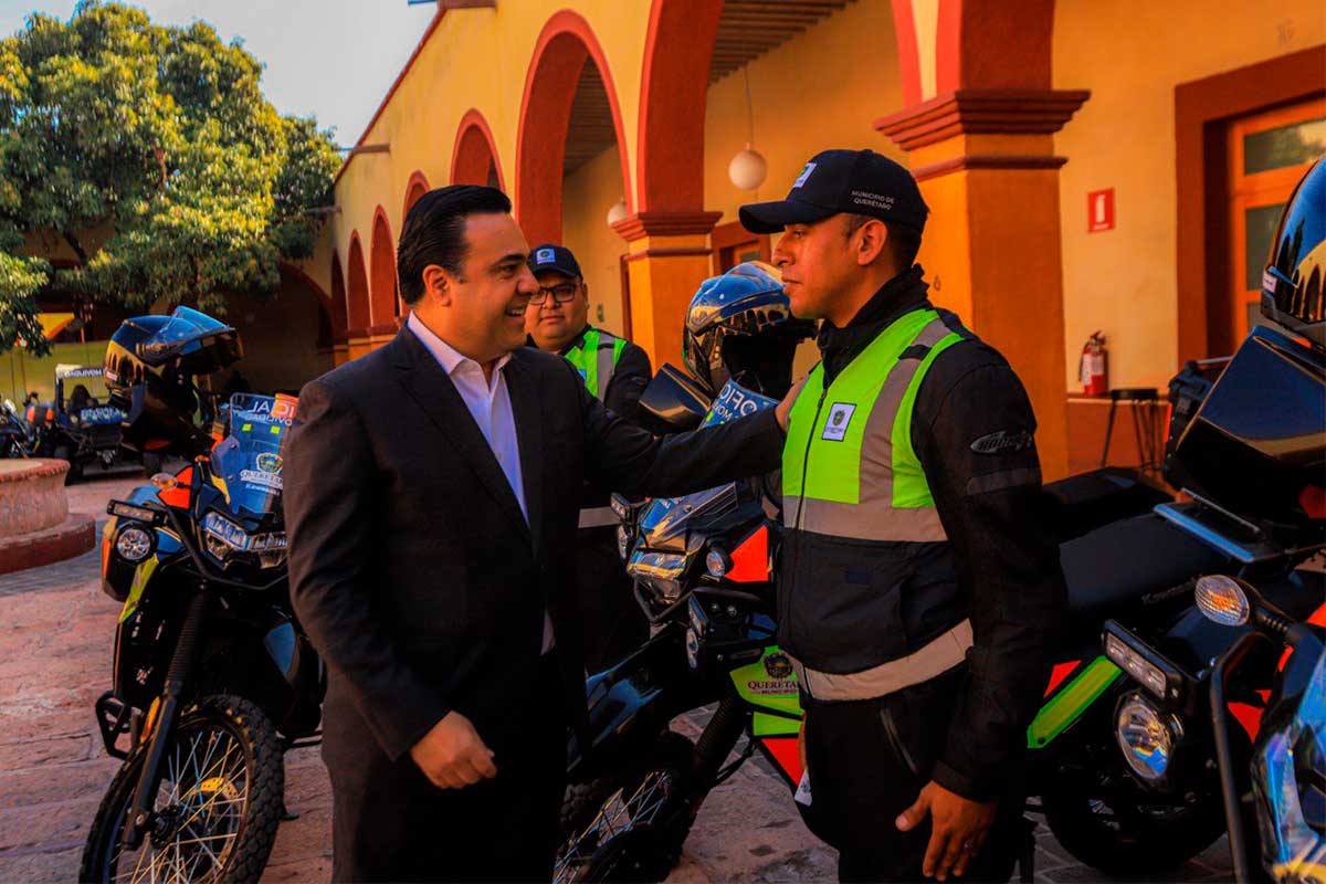 Se fortalece el equipamiento de los Oficiales de Movilidad en Querétaro/ Foto: Especial 