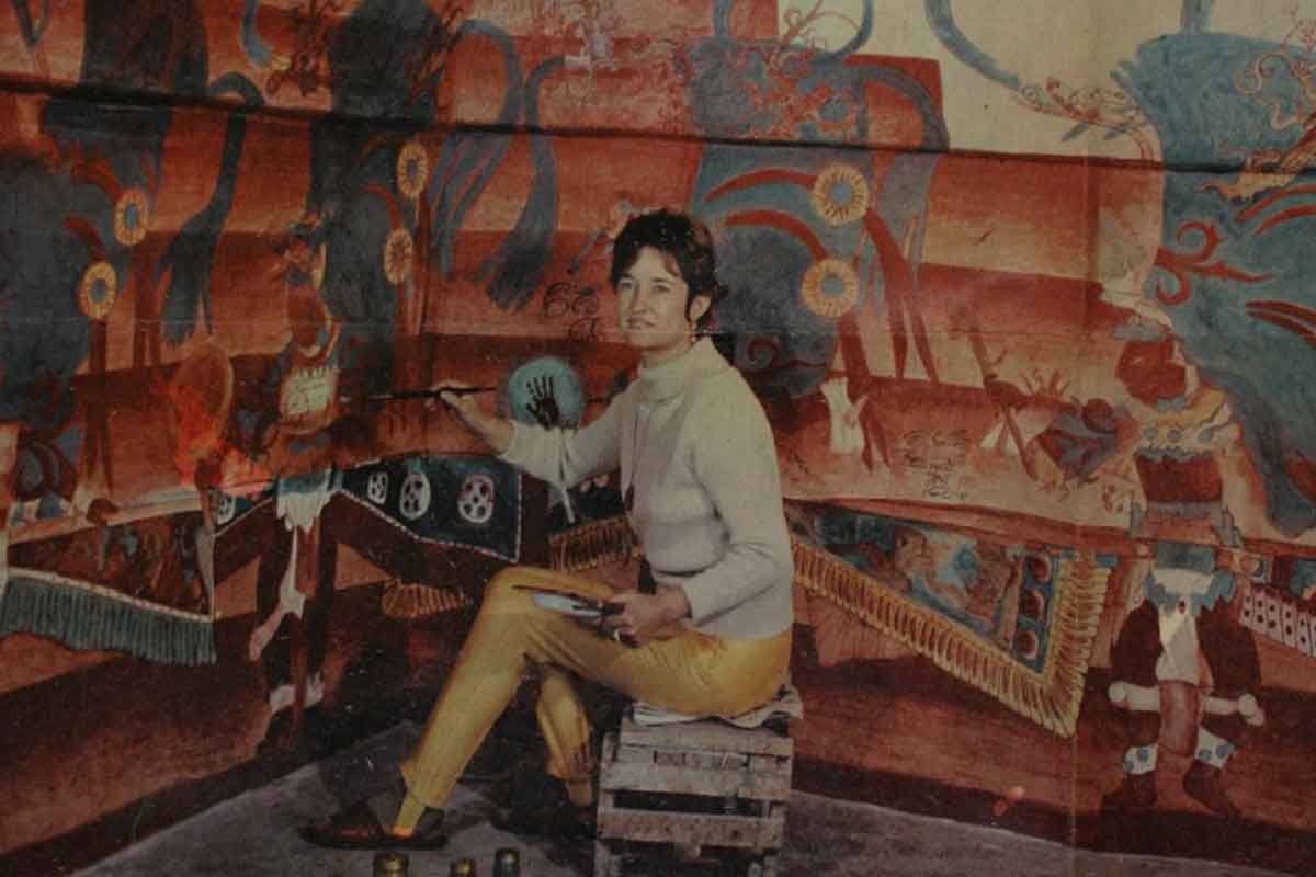 El muralismo en México, 'El bonampak', pintado por Rina Lazo. / Foto: Especial