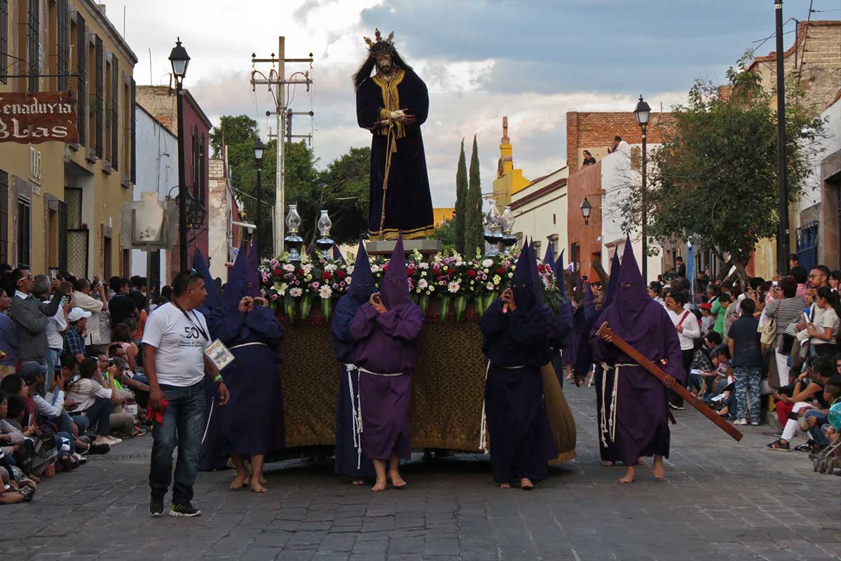 Con el Romancero de la Vía Dolorosa, esta noche, oficialmente inician las actividades de Semana Santa en Querétaro.  /Foto: Archivo