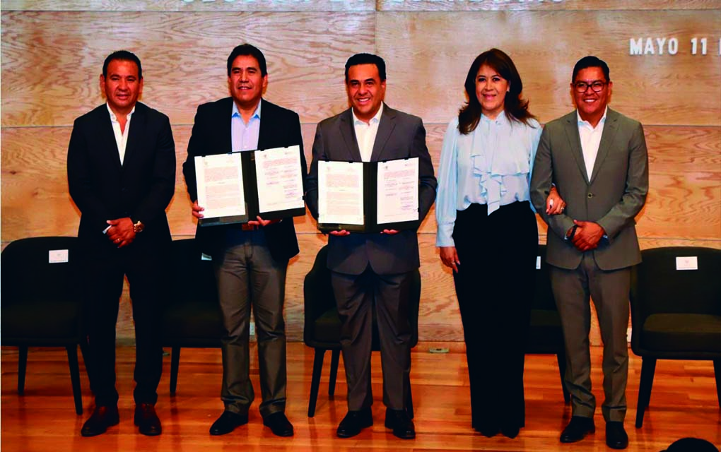 Luis Nava firma convenio de colaboración con la Sección 24 del SNTE