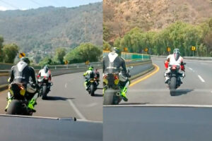 Motociclistas se adueñan de autopista entorpeciendo el paso