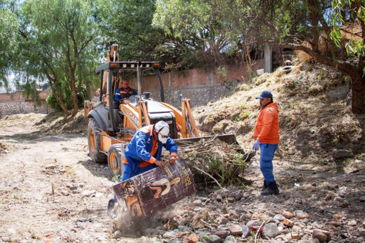Actualmente, limpian los drenes de Bolaños y Santa María Magdalena. / Especial