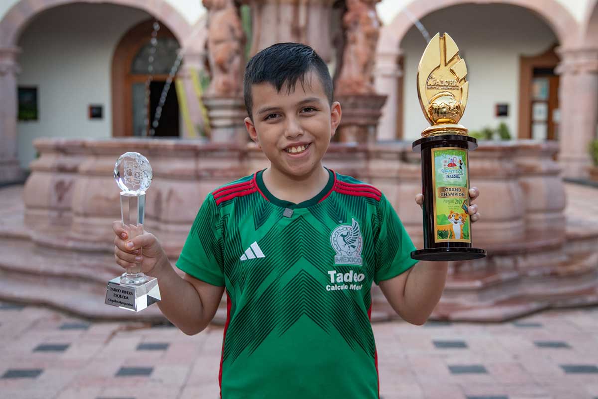 Niño de El Marqués es Grand Champion a nivel mundial en cálculo mental / Foto: Especial 