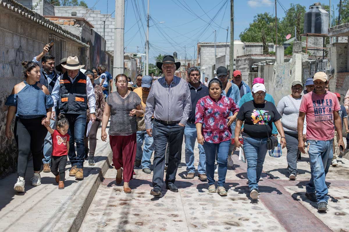 Supervisan avance de obras de urbanización en La Griega, San José Navajas y Coyotillos / Foto: Especial 