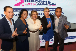 la presidenta municipal de Tolimán, Lupita Alcántara De Santiago, realizó el segundo informe de gobierno administración 2021 – 2024