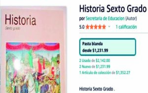Libro de historia sexto grado de la SEP se vende hasta en $1200