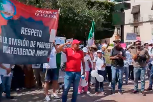 Marchan trabajadores del Poder Judicial de la Federación en Querétaro; piden respaldo ciudadano
