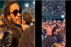 Lenny Kravitz sorprende en concierto de Paul McCartney en México