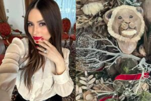 Cynthia Rodríguez presume árbol de Navidad y lo tachan de 'feo'