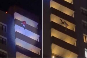 Santa Claus ruso cae desde el piso 24 durante show | VÍDEO