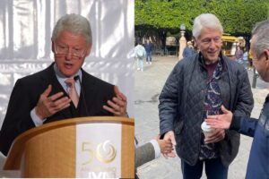 Bill Clinton, expresidente de EU, pasea por San Miguel de Allende