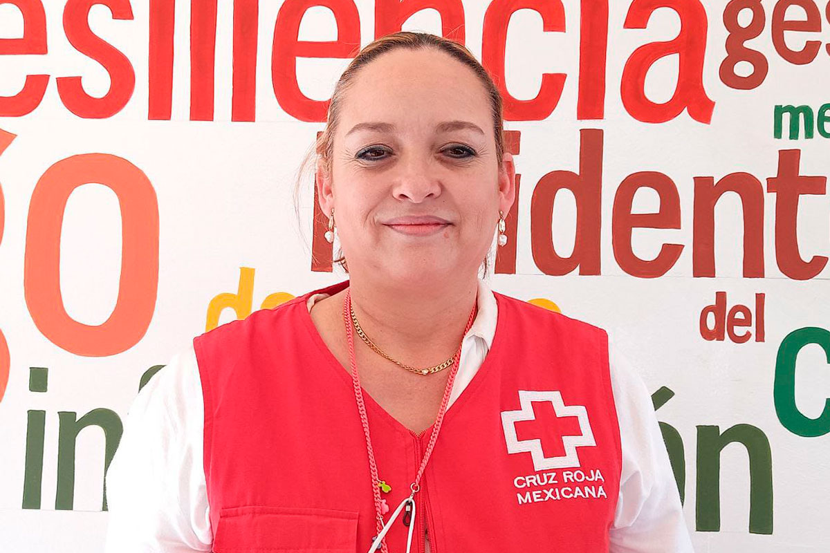 Presidenta de la Cruz Roja en San Juan del Río, Brenda Loredo / Foto: Jena Guzmán 