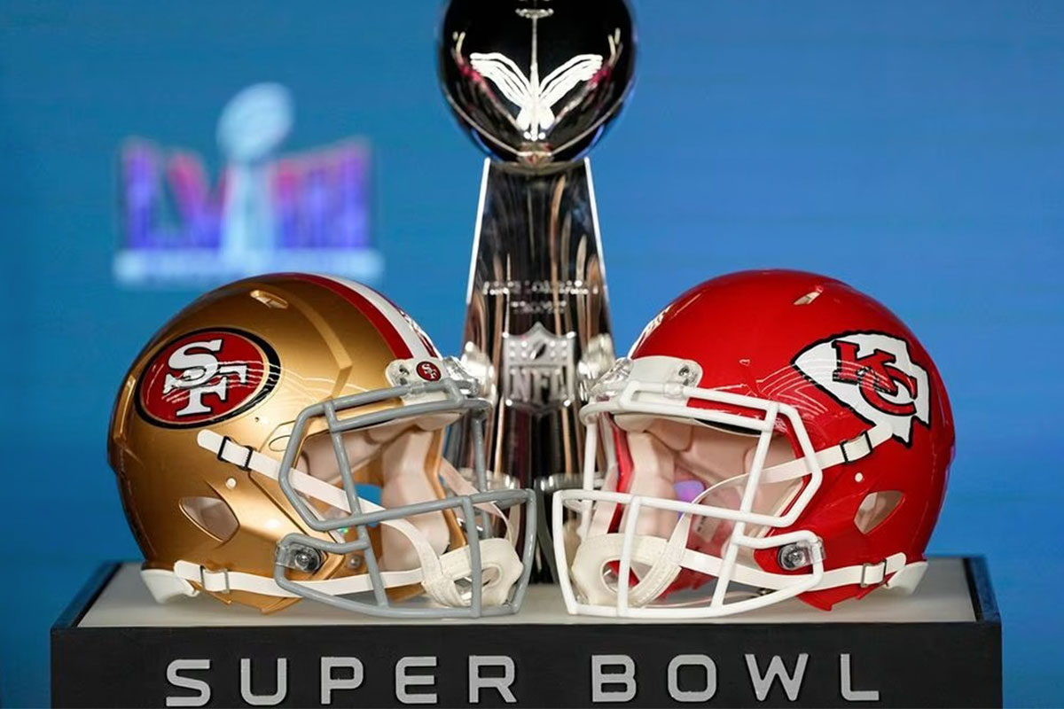 Hoy, se juega el Super Bowl LVIII trofeo