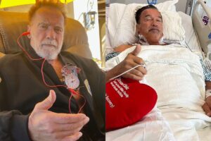 Arnold Schwarzenegger presume marcapasos tras cirugía a corazón abierto