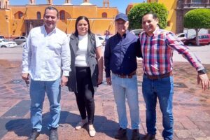 Presidenta municipal interina de San Juan del Río, Sandra Camacho Rojo y su equipo de trabajo / Foto: Especial