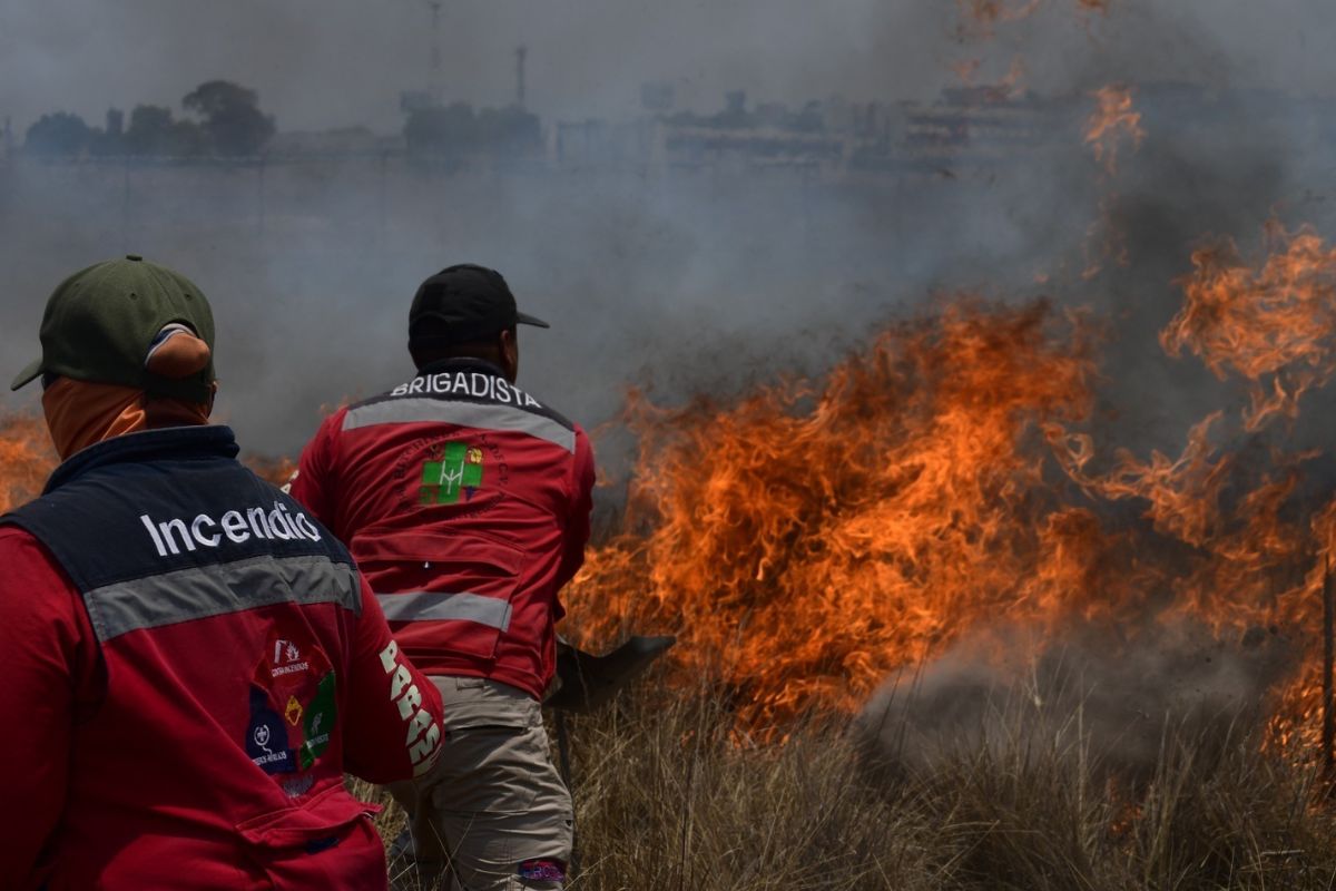 Capacitan a brigadas en combate de incendios forestales en Estado de México