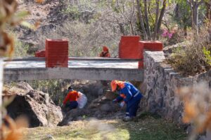 Supervisan obras en La Carbonera, Santa Rosa Jáuregui
