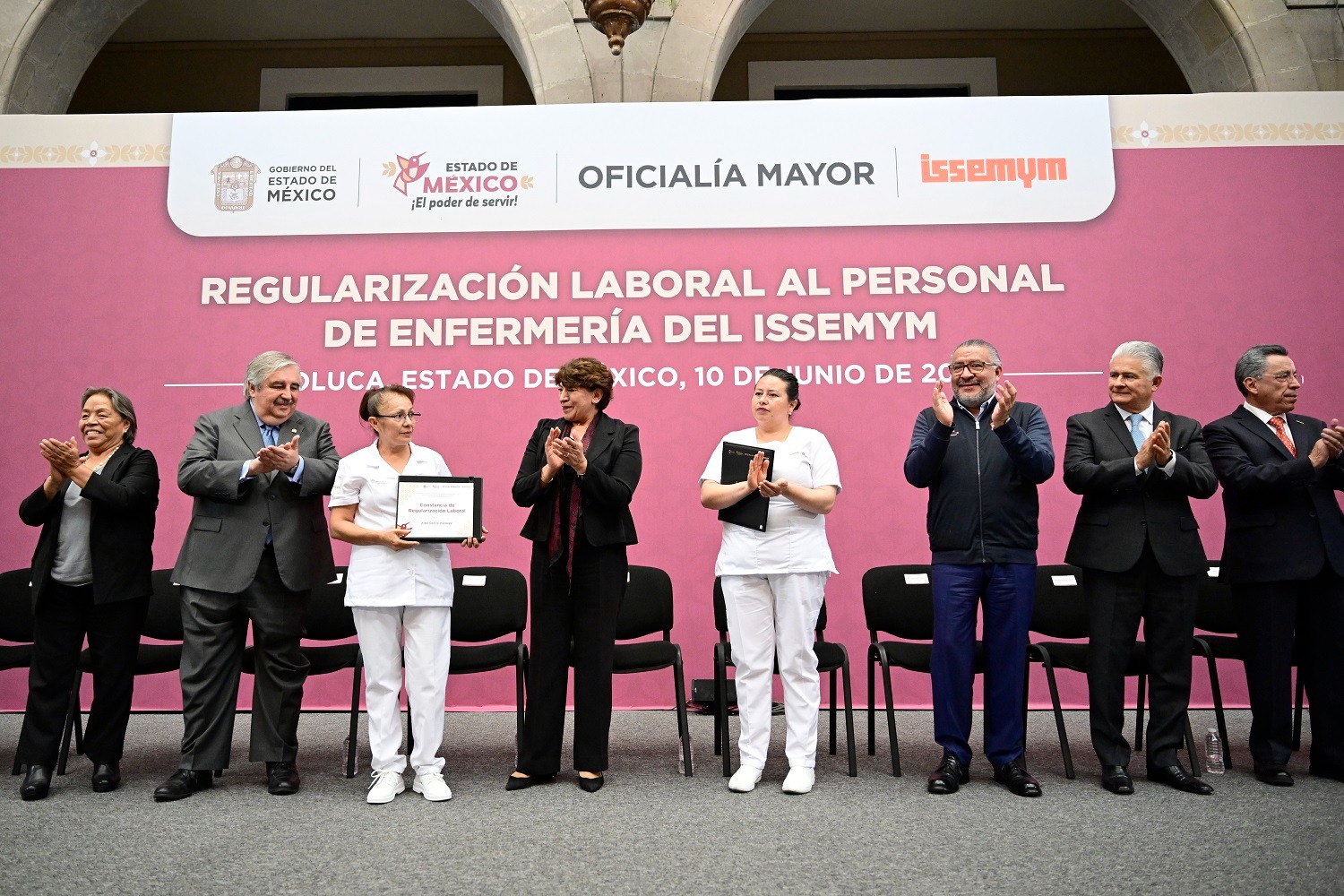Reconocieron la sensibilidad de la gobernadora Delfina Gómez Álvarez para atender las necesidades del personal de Enfermería.