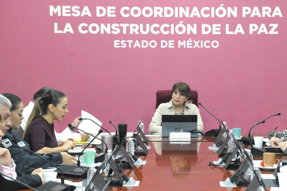 La Gobernadora Delfina Gómez Álvarez encabezó la Mesa de Coordinación para la Construcción de la Paz.