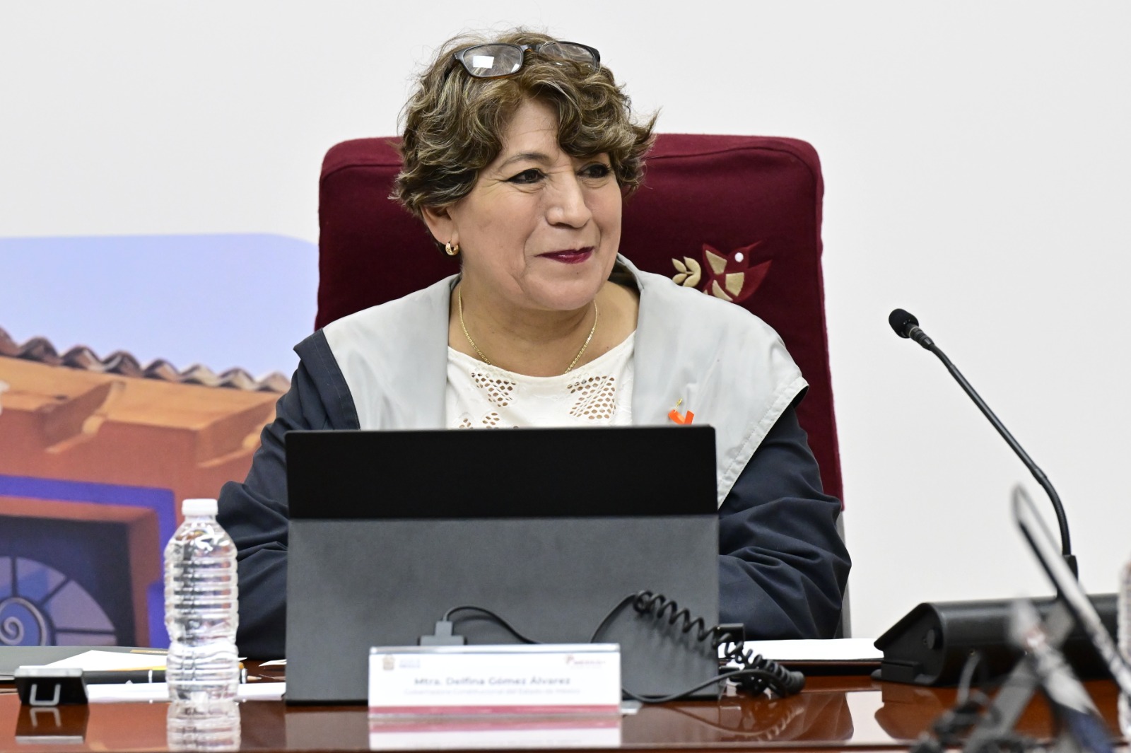 Gobernadora del Estado de México, Delfina Gómez Álvarez.