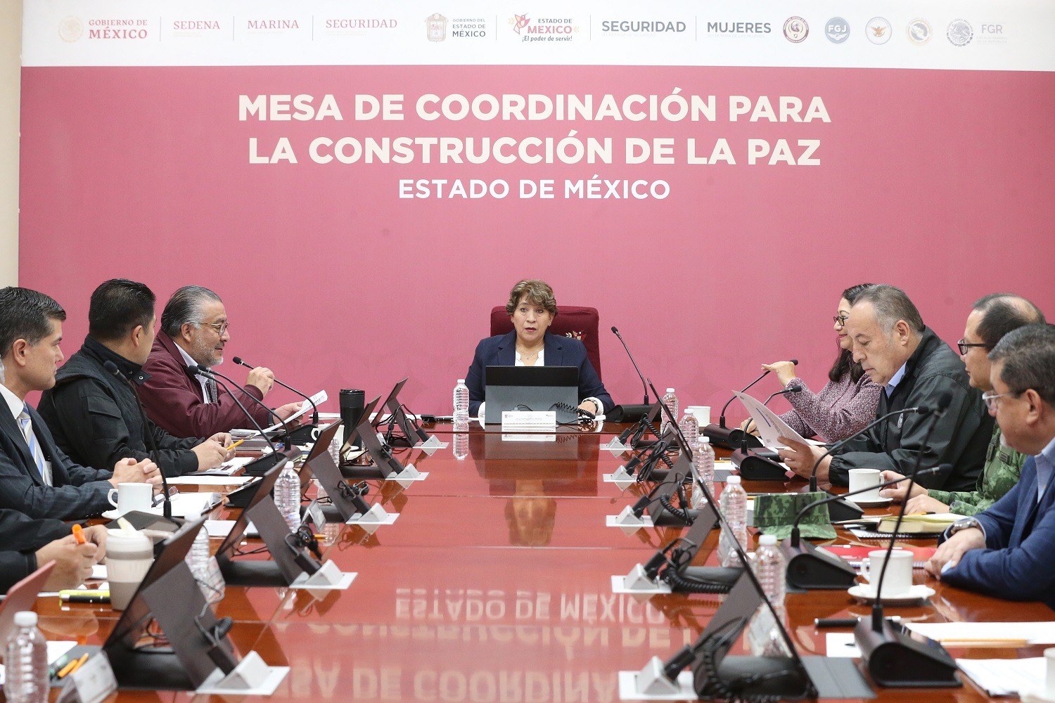 La gobernadora Delfina Gómez presidió la Mesa de Coordinación número 123.