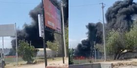 Se registra incendio en canchas de fútbol en Corregidora